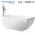 Pure White Acrylic Solid Surface Freestanding Bathtub